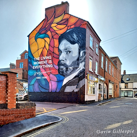 The D.H. Lawrence mural on Victoria Street