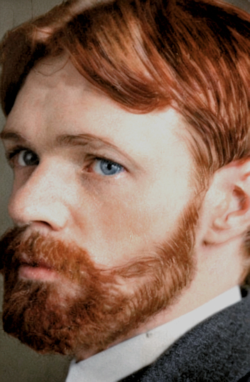 D.H. Lawrence photograph in colour by AI